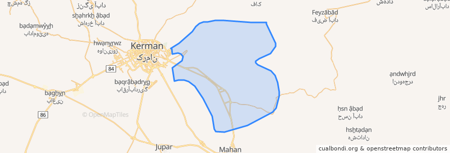 Mapa de ubicacion de دهستان سرآسیاب فرسنگی.