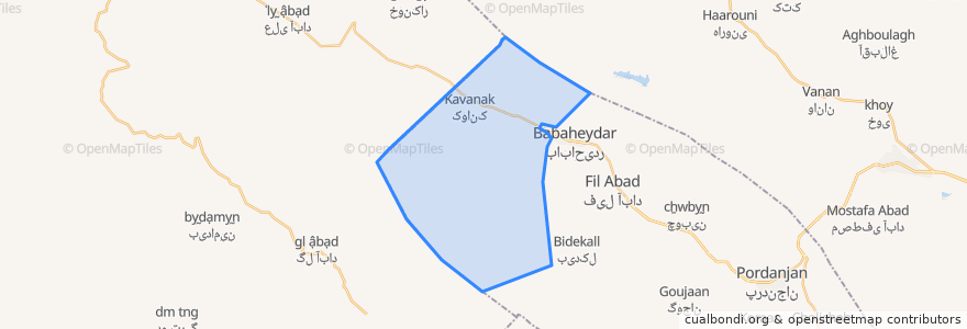 Mapa de ubicacion de دهستان سراب علیا.