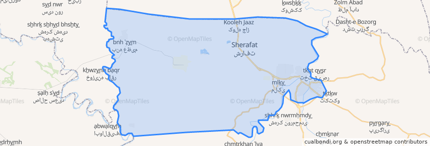 Mapa de ubicacion de دهستان سردارآباد.