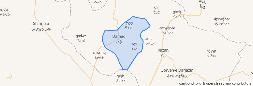 Mapa de ubicacion de دهستان سردرودسفلی.