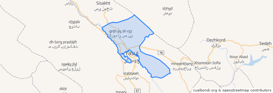 Mapa de ubicacion de دهستان سررودشمالی.