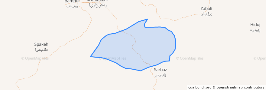 Mapa de ubicacion de دهستان سرکور.