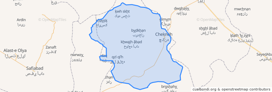 Mapa de ubicacion de دهستان سرولایت.