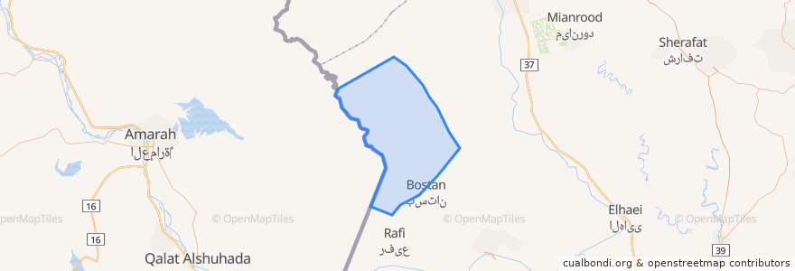 Mapa de ubicacion de دهستان سعیدیه.