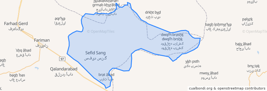 Mapa de ubicacion de دهستان سفیدسنگ.