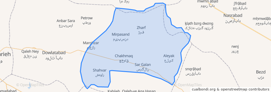 Mapa de ubicacion de دهستان سلیمان.