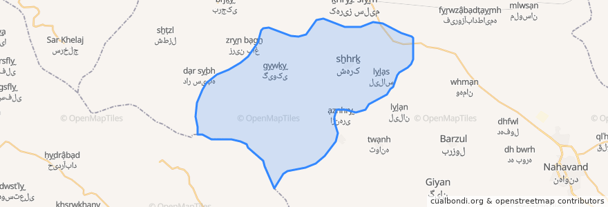 Mapa de ubicacion de دهستان سلگی.