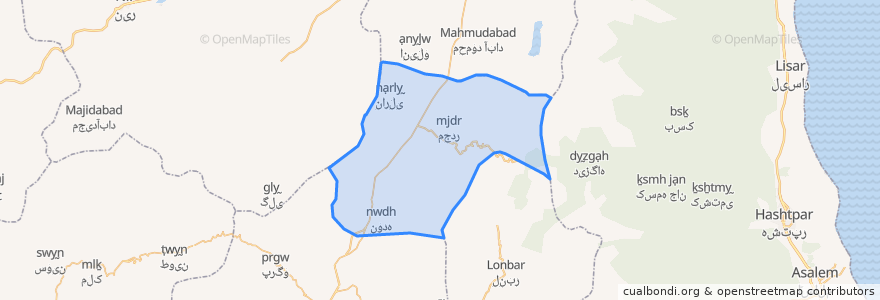 Mapa de ubicacion de دهستان سنجبدشمالی.