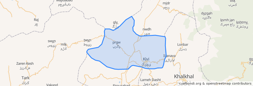 Mapa de ubicacion de دهستان سنجبدغربی.