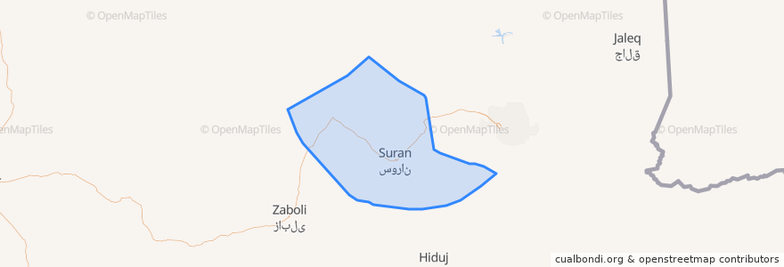 Mapa de ubicacion de دهستان سیب وسوران.