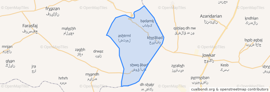 Mapa de ubicacion de دهستان سیدشهاب.