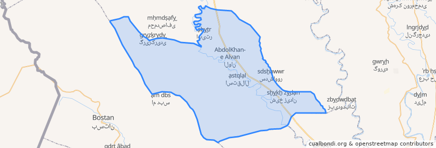 Mapa de ubicacion de دهستان سیدعباس.