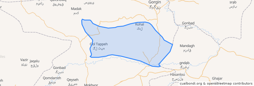 Mapa de ubicacion de دهستان سیلتان.