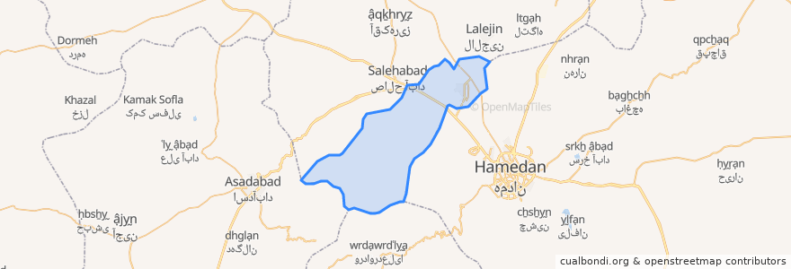 Mapa de ubicacion de دهستان سیمینه رود.