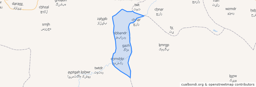 Mapa de ubicacion de دهستان سپیددشت.