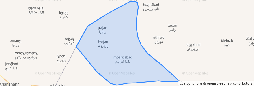 Mapa de ubicacion de دهستان شاخن.