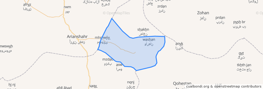 Mapa de ubicacion de دهستان شاخنات.