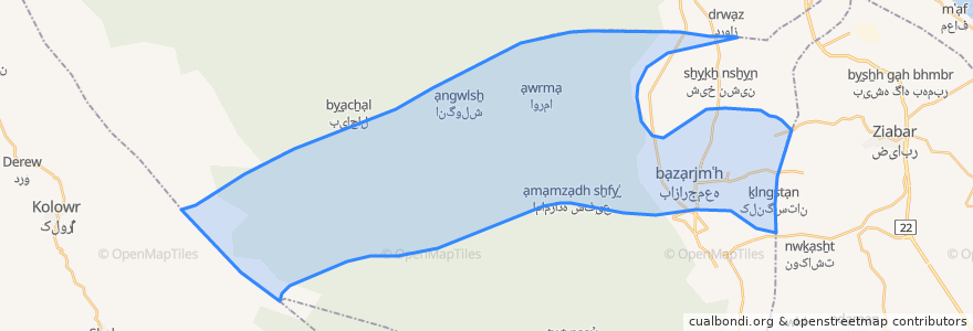 Mapa de ubicacion de دهستان شاندرمن.