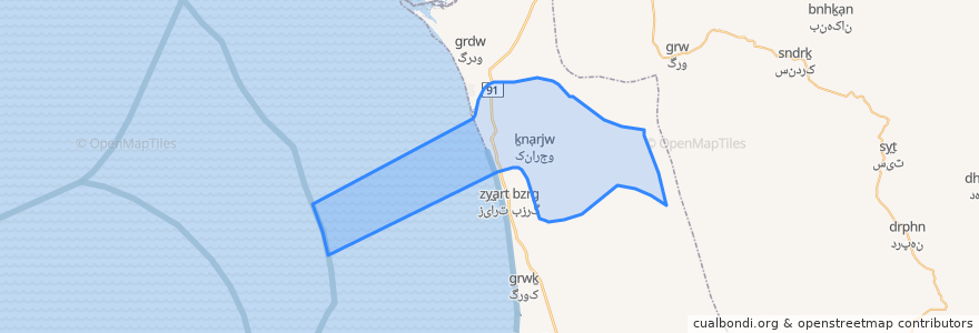 Mapa de ubicacion de دهستان شاهمردی.