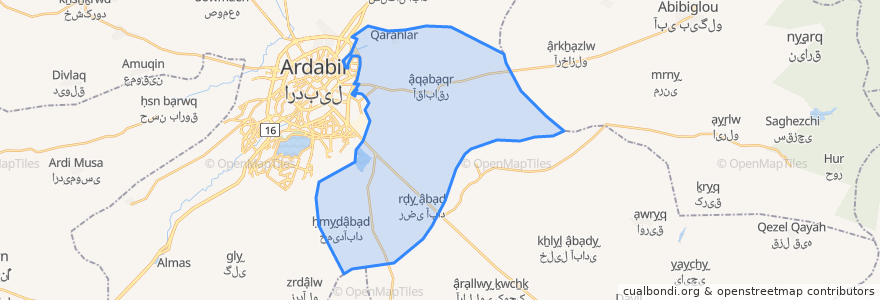 Mapa de ubicacion de دهستان شرقی.