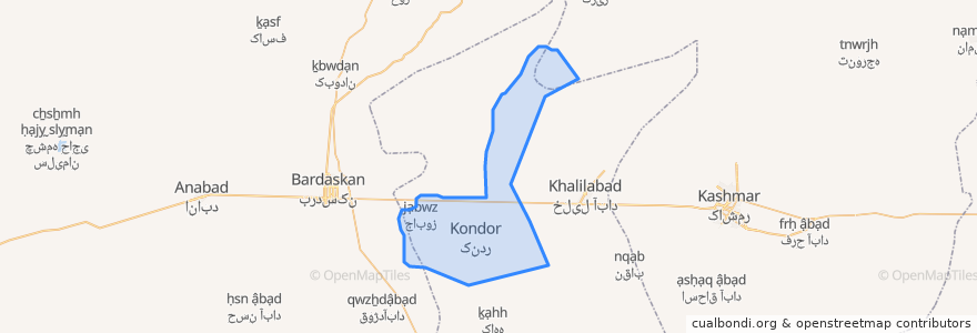 Mapa de ubicacion de دهستان ششطراز.