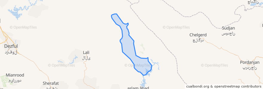 Mapa de ubicacion de دهستان شلال ودشتگل.