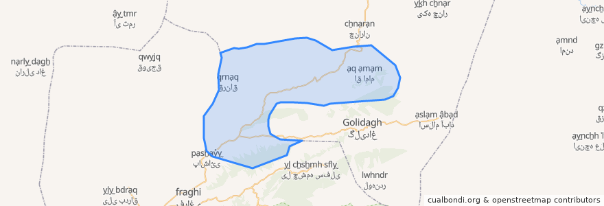 Mapa de ubicacion de دهستان شلمی.