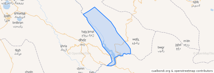 Mapa de ubicacion de دهستان شلیل.