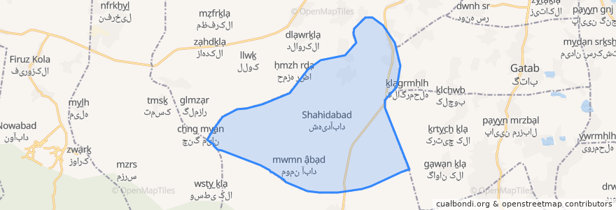 Mapa de ubicacion de دهستان شهیدآباد.