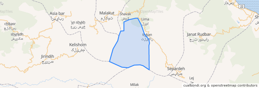 Mapa de ubicacion de دهستان شوئیل.