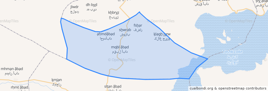 Mapa de ubicacion de دهستان شورآب.