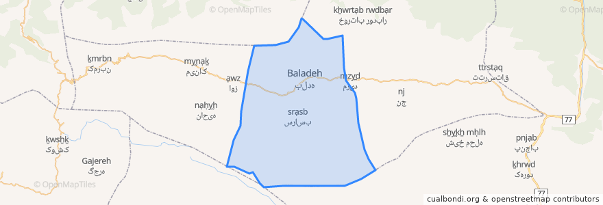 Mapa de ubicacion de دهستان شیخ فضل الله نوری.