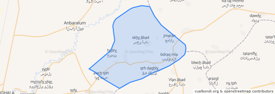 Mapa de ubicacion de دهستان شیخ موسی.