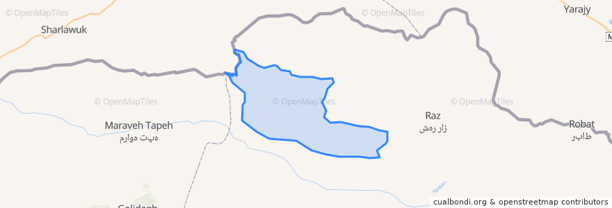 Mapa de ubicacion de دهستان شیرین سو.