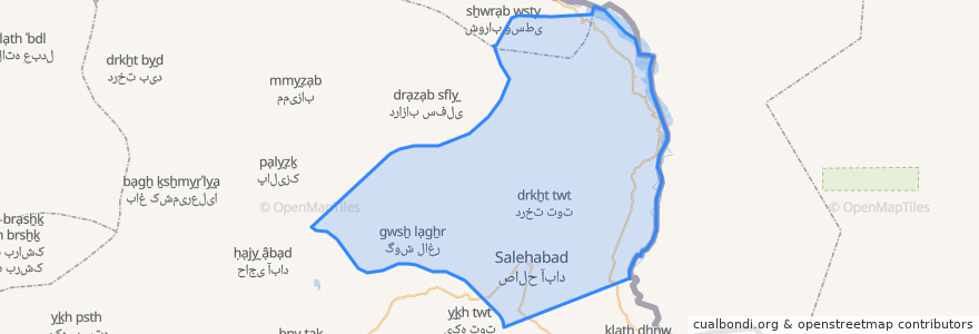 Mapa de ubicacion de دهستان صالح آباد.