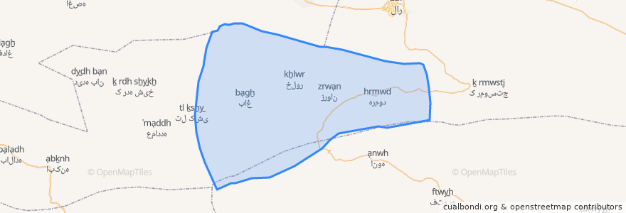 Mapa de ubicacion de دهستان صحرای باغ.