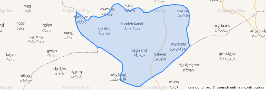 Mapa de ubicacion de دهستان صلوات.