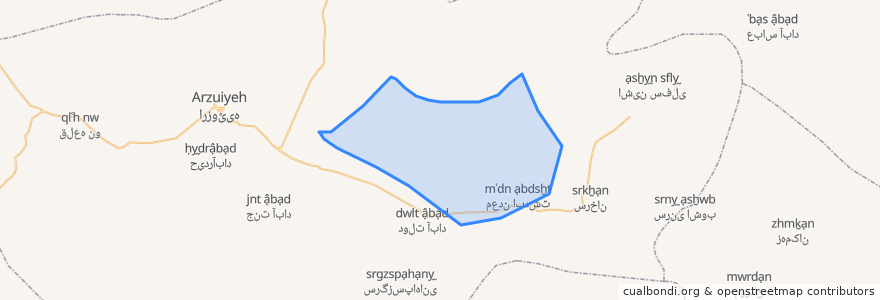 Mapa de ubicacion de دهستان صوغان.