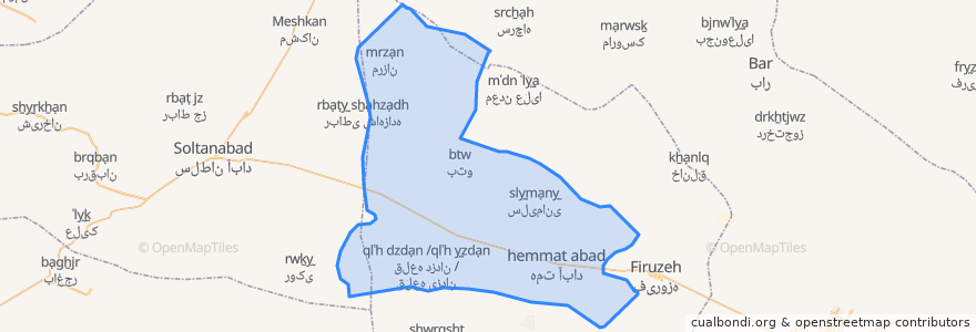 Mapa de ubicacion de دهستان طاغنکوه شمالی.