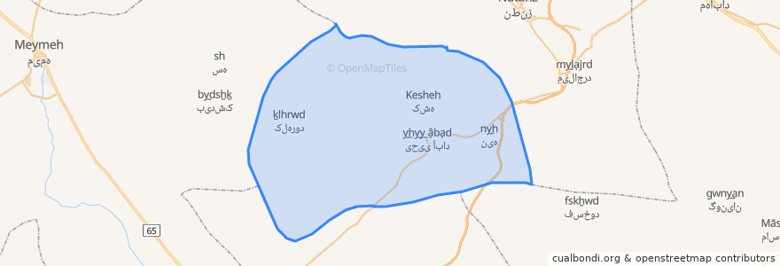 Mapa de ubicacion de دهستان طرق رود.