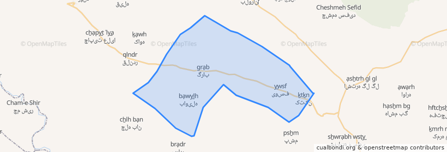 Mapa de ubicacion de دهستان طرهان شرقی.