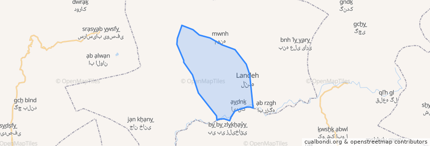 Mapa de ubicacion de دهستان طیبی گرمسیری شمالی.