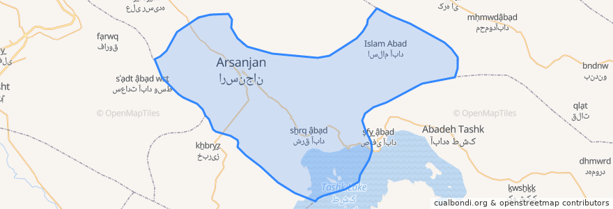 Mapa de ubicacion de دهستان علی آباد ملک.