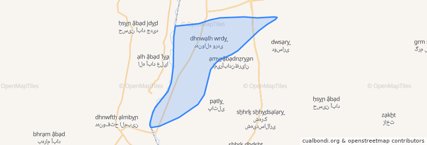 Mapa de ubicacion de دهستان علی آباد.