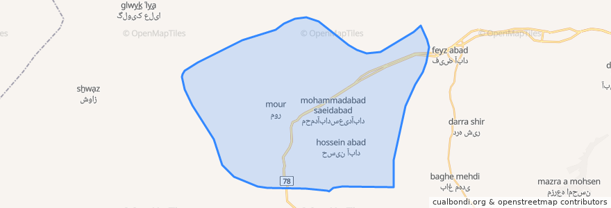 Mapa de ubicacion de دهستان علی آباد.