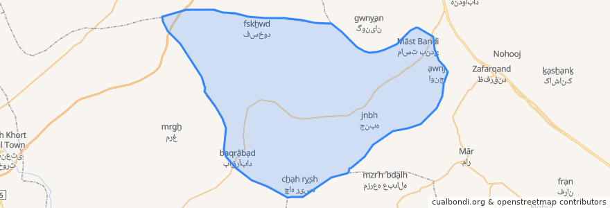 Mapa de ubicacion de دهستان علیا.