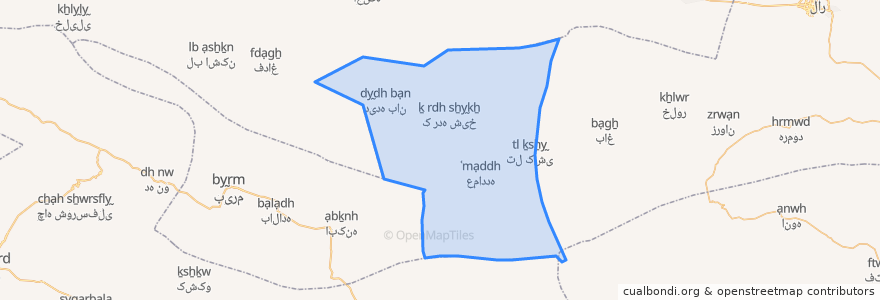 Mapa de ubicacion de دهستان عمادده.