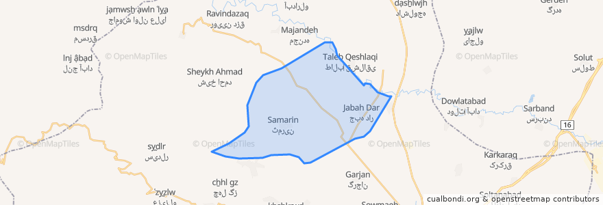 Mapa de ubicacion de دهستان غربی.