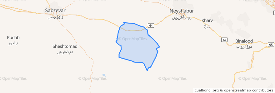 Mapa de ubicacion de دهستان غزالی.