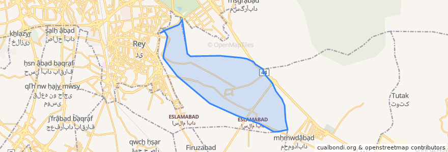 Mapa de ubicacion de دهستان غنی آباد.